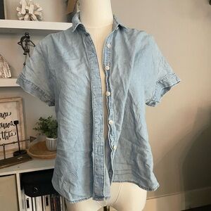 Madewell Denim Blue Short Sleeve Shirt